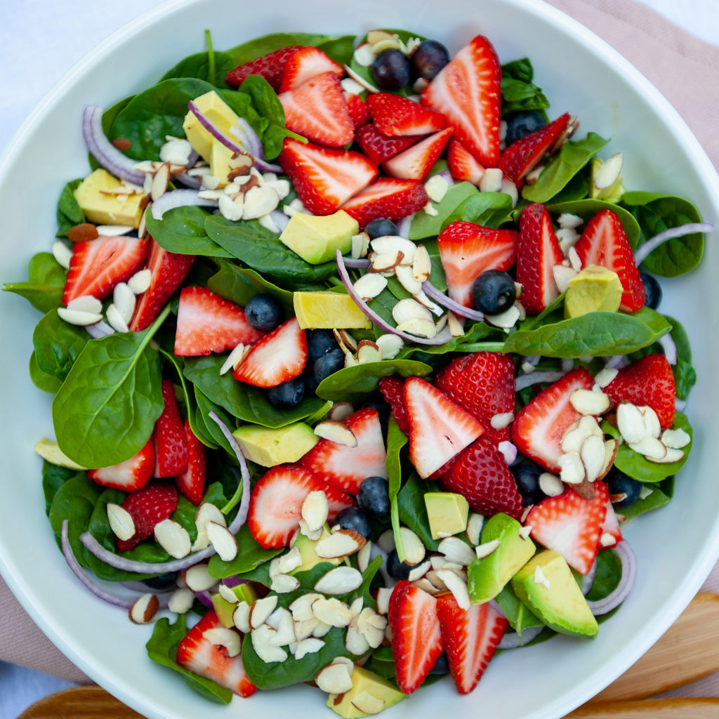 Strawberry & Spinach Salad with Honey Poppyseed Dressing