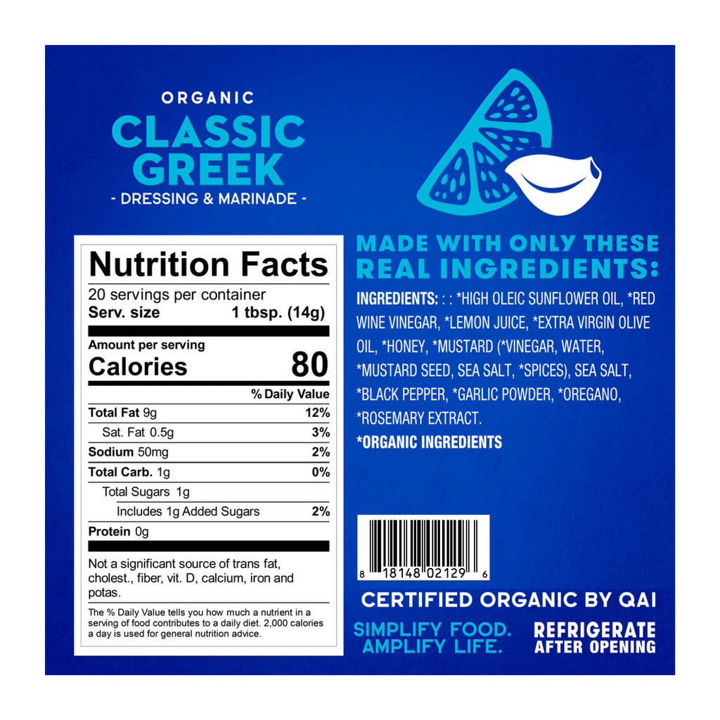 tessemae's classic greek dressing Tessemae's Organic Classic Greek Dressing & Marinade