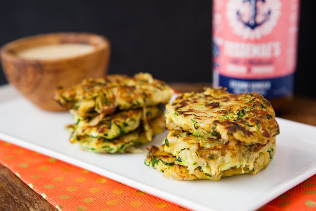 Zucchini Fritters with Sesame Ginger Mayonnaise