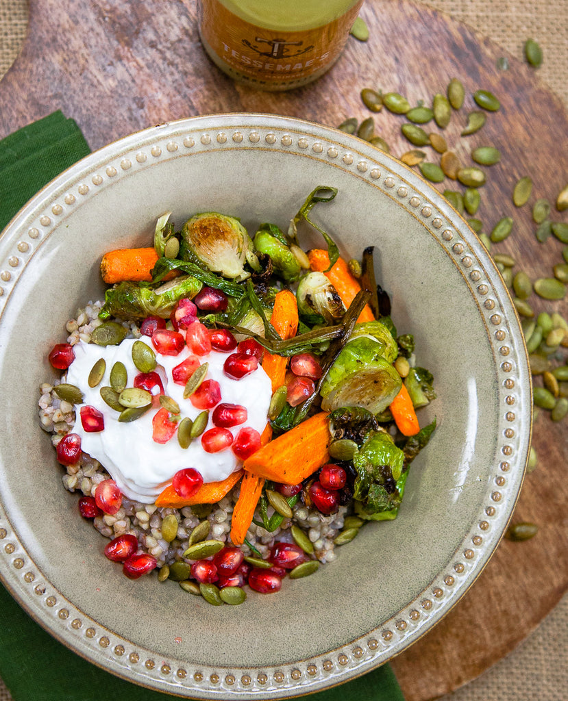Roasted Winter Veggie Grain Bowls