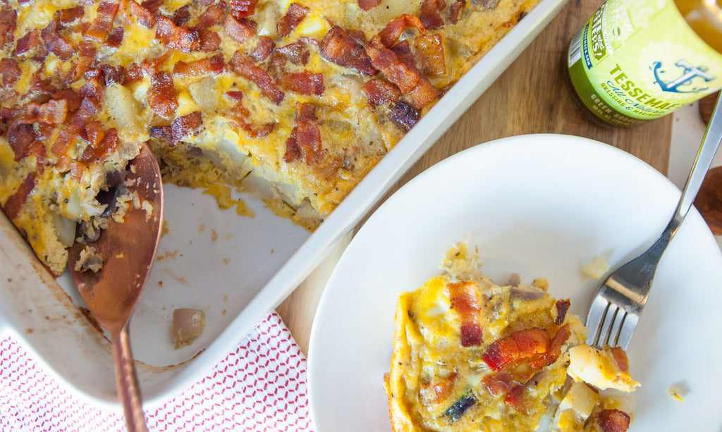 Christmas Morning Potato, Bacon & Egg Bake