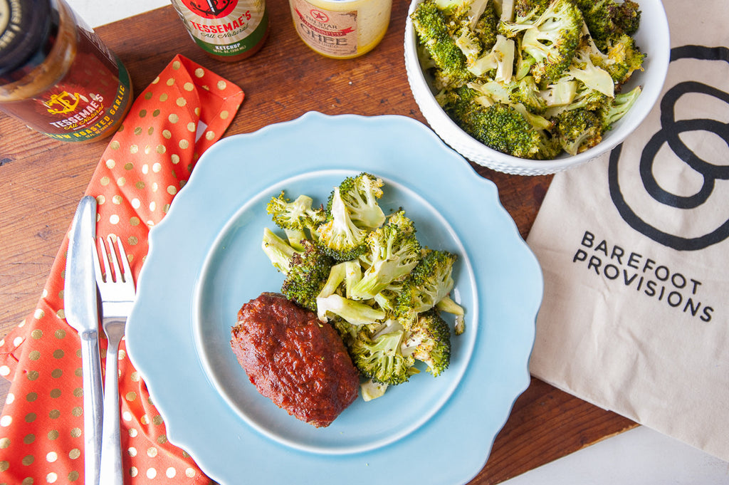 Mini Meatloaves with Roasted Broccoli