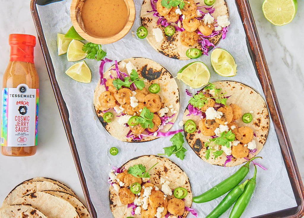 Cosmic Jerry Shrimp Tacos