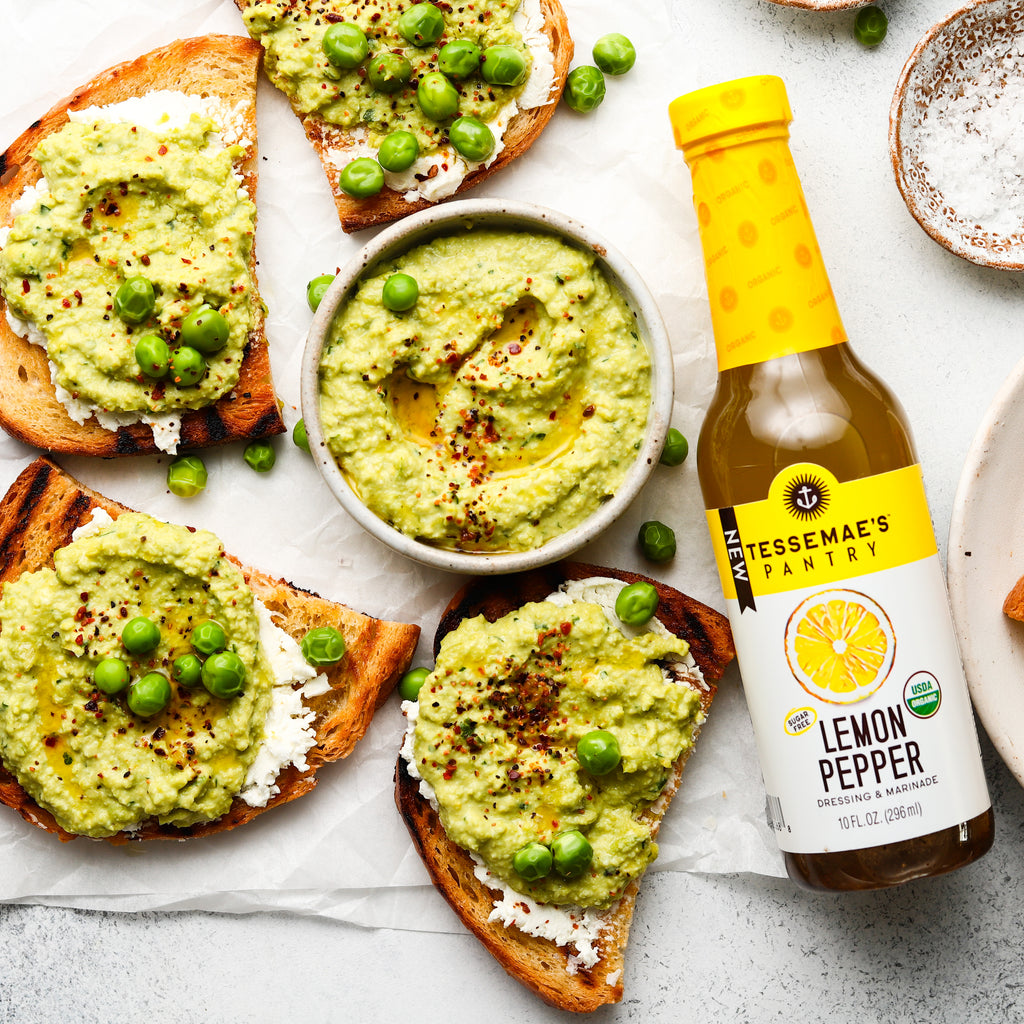 Pea & Goat Cheese Toasts