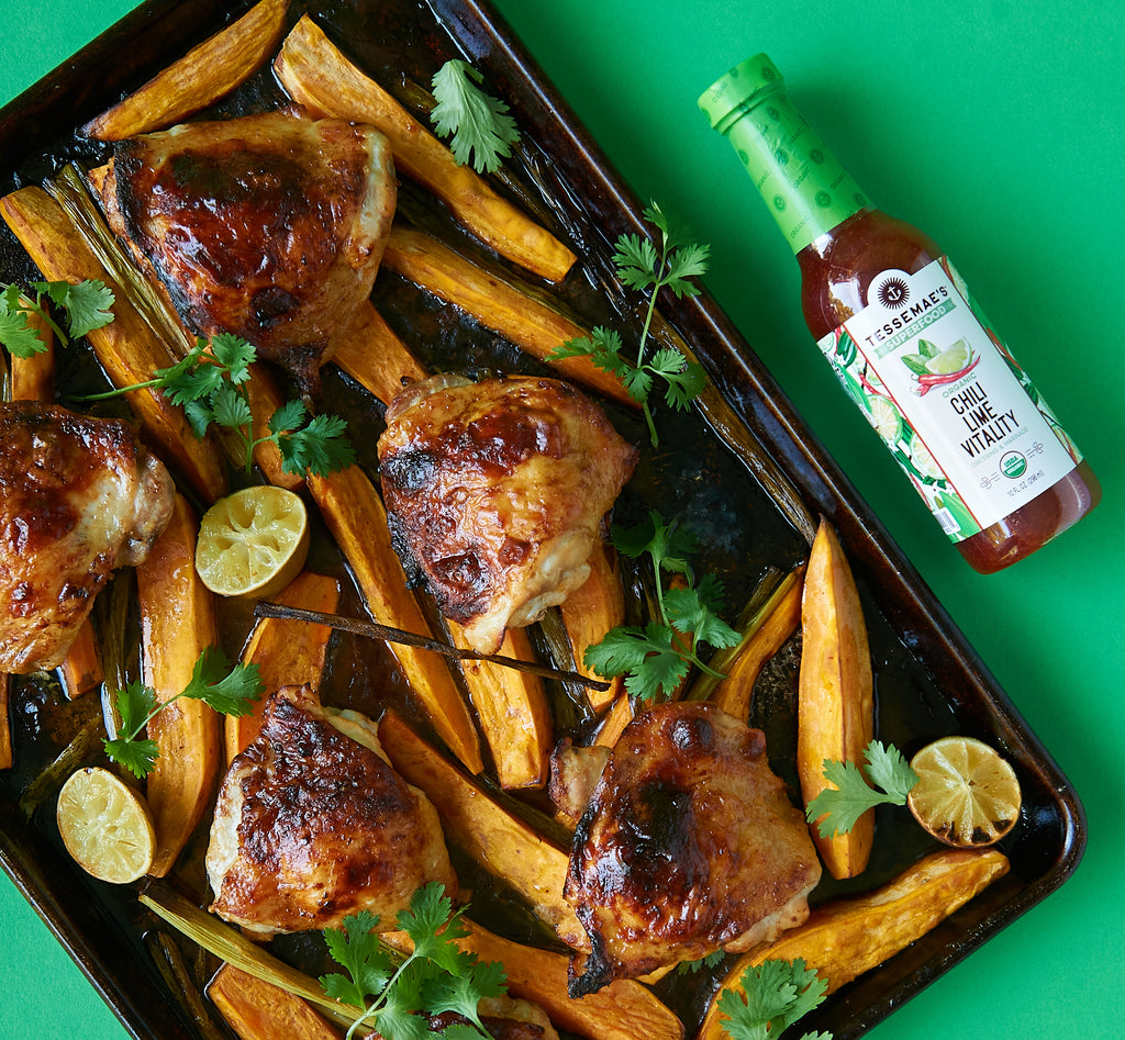 Sheet Pan Chili Lime Chicken & Sweet Potatoes