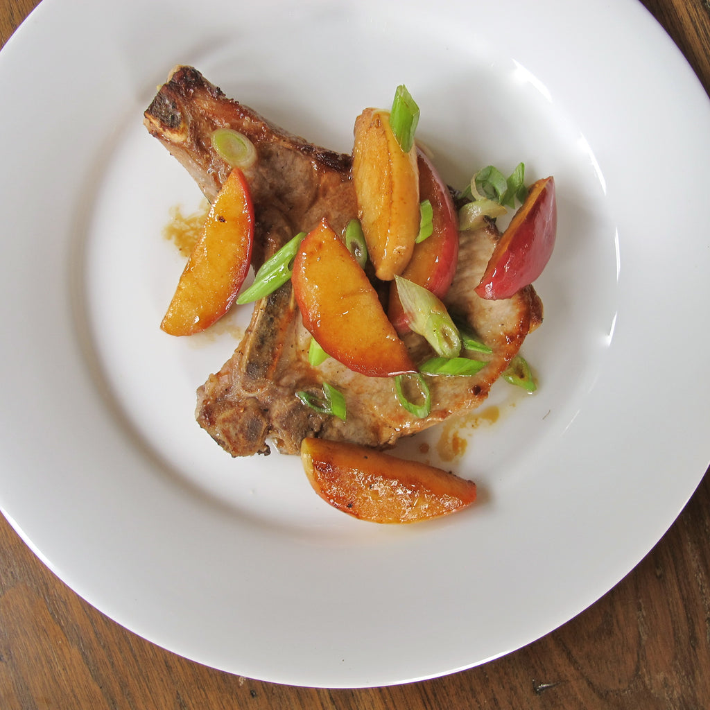 Throwback Thursday! Pork Chops with Sesame Ginger Apples