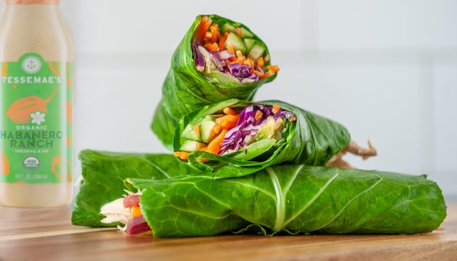Rainbow Chicken Salad Rolls