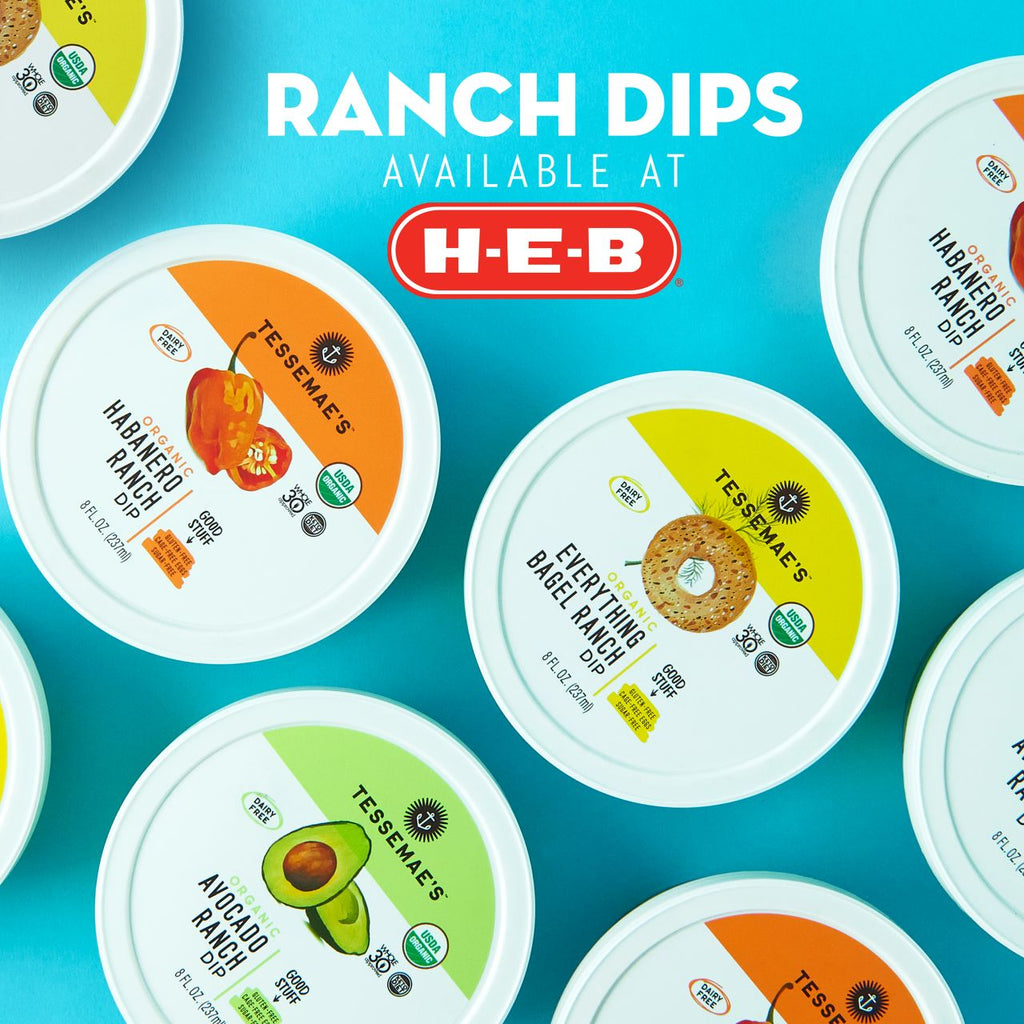 Tessemae’s Announces Launch of 8 oz. Ranch Dips at H-E-B