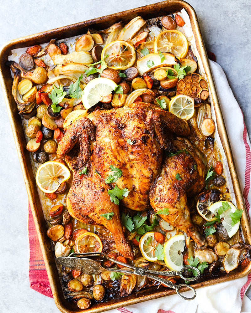 Mustard Roasted Whole Chicken