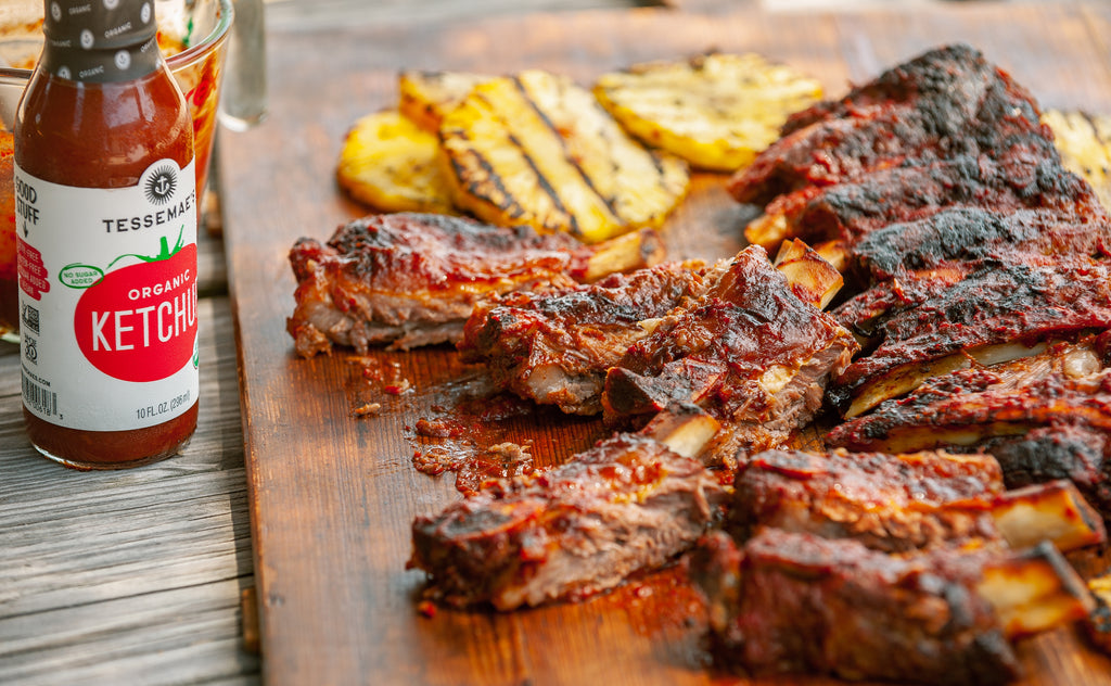 Gochujang Ribs with Grilled Pineapple