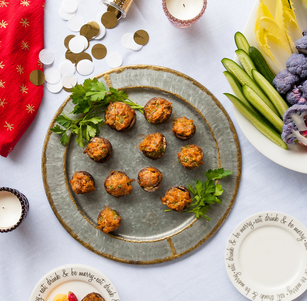 BBQ Sausage Stuffed Mushrooms