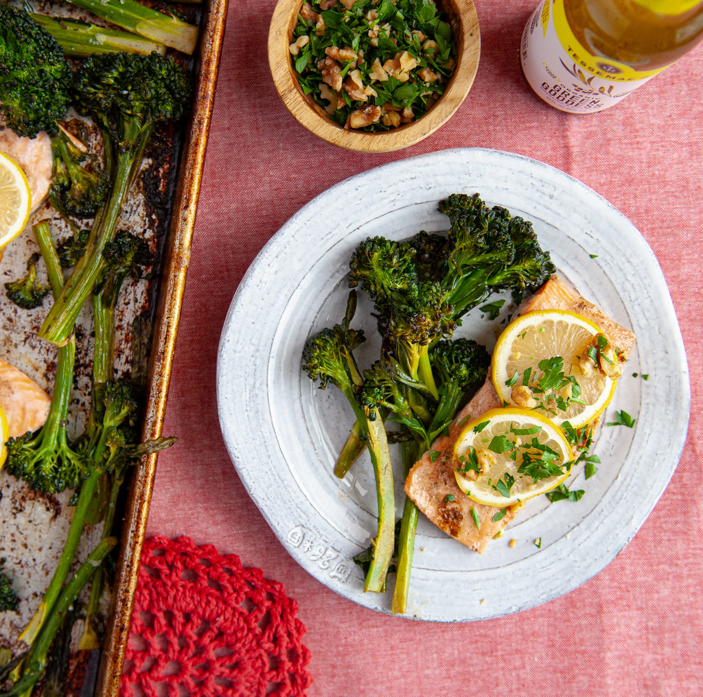 Sheet Pan Salmon & Broccolini