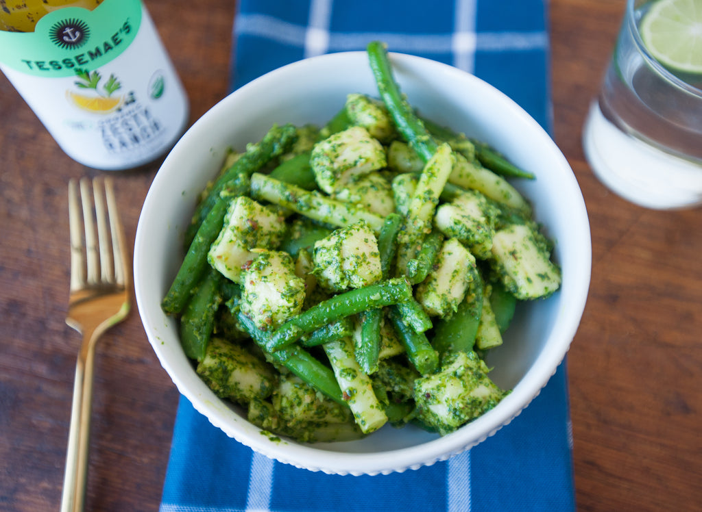 Gnocchi with Spring Beans & Arugula Pesto