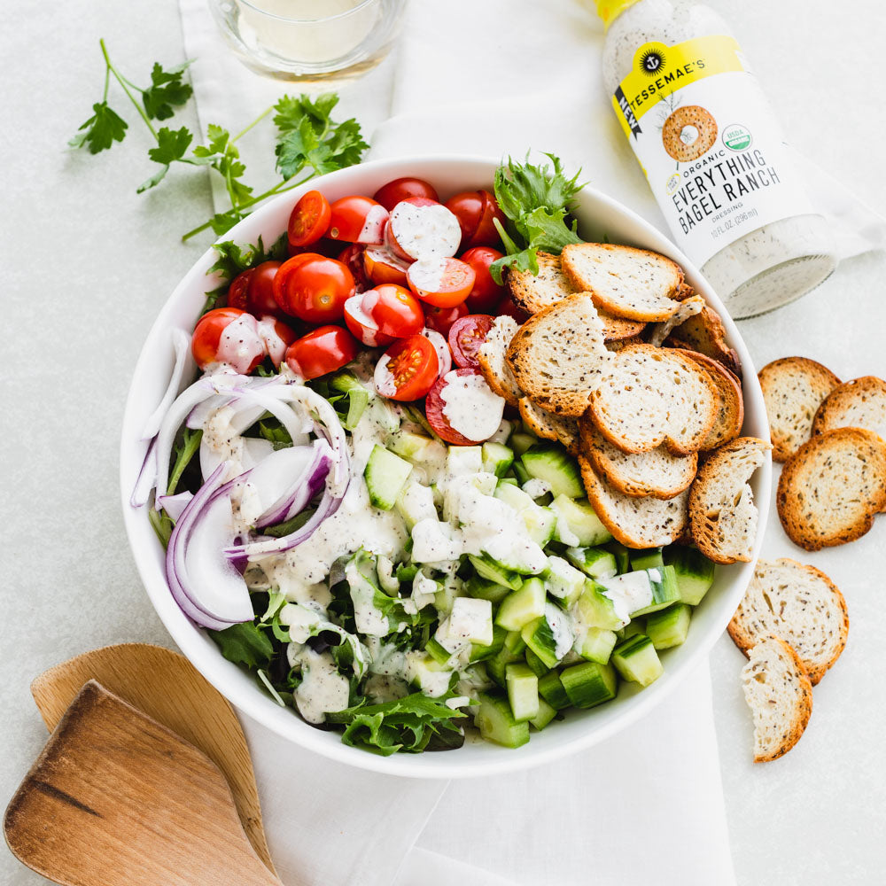 Everything Bagel Fattoush Salad