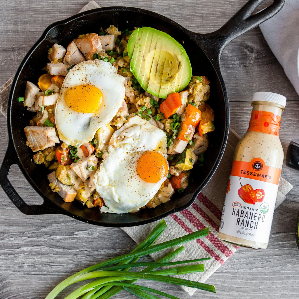 Turkey Hash Skillet with Habanero Ranch