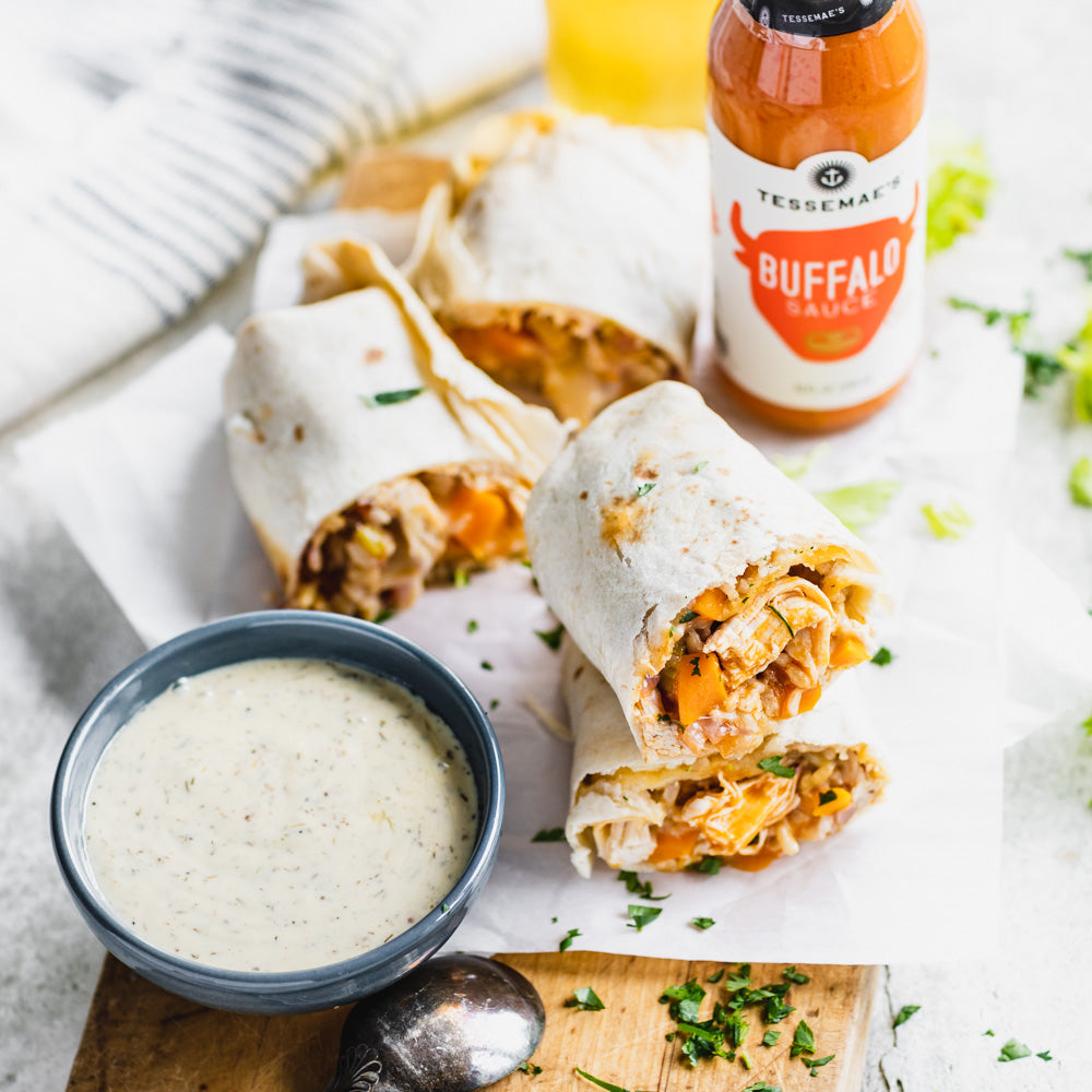 Make Ahead Buffalo Burritos