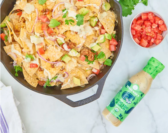 Chorizo Nachos with Avocado Ranch