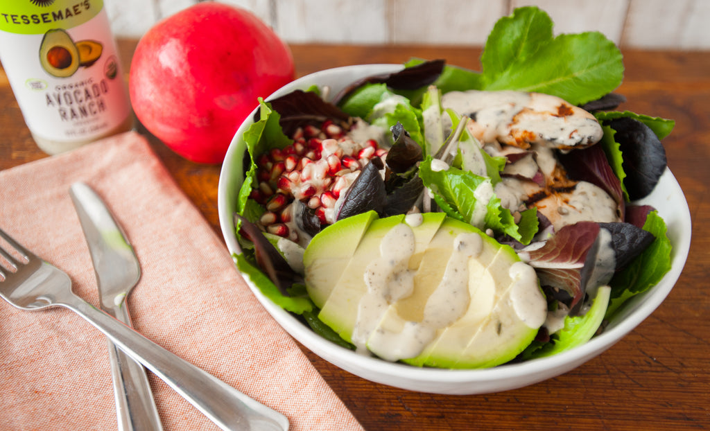 Tessemae's Baby Romaine with Pomegranate & Avocado