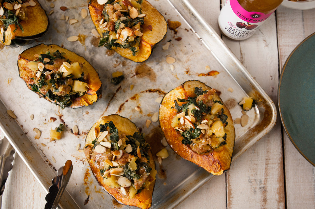 Sausage & Apple Stuffed Acorn Squash