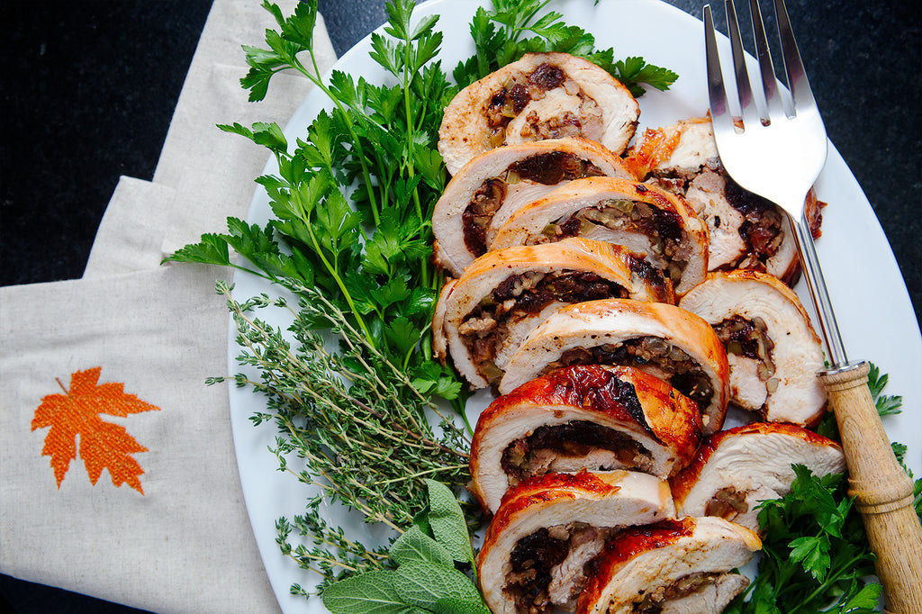 Sausage & Fruit Stuffed Turkey Breast