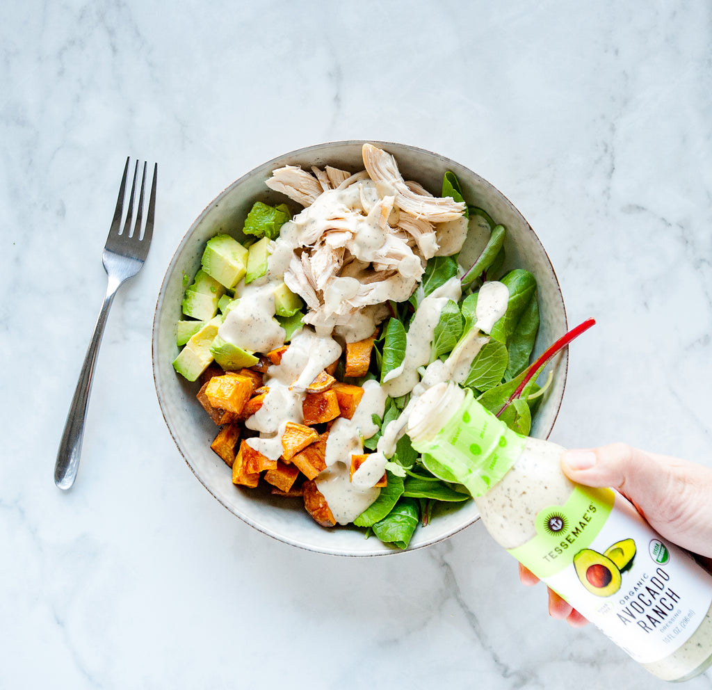 No Recipe Avocado Ranch Chicken Bowl