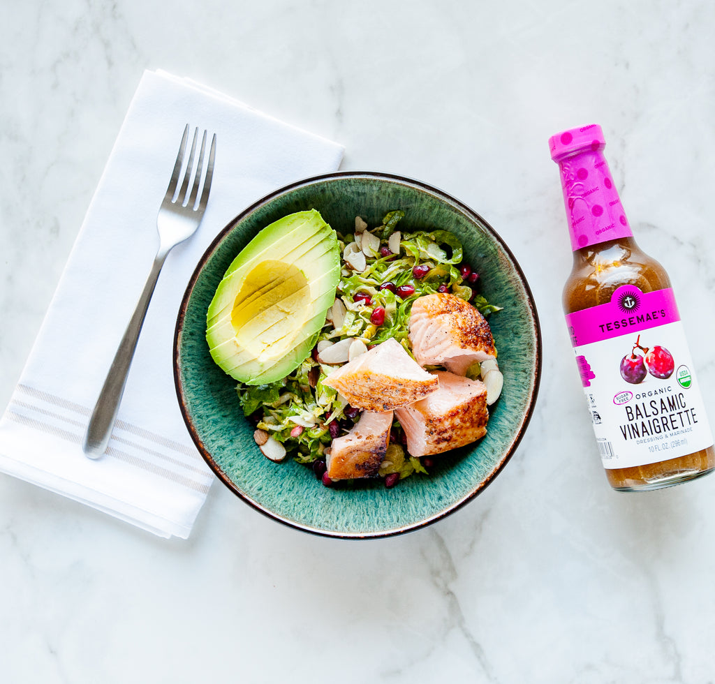 No Recipe Balsamic Salmon Bowl