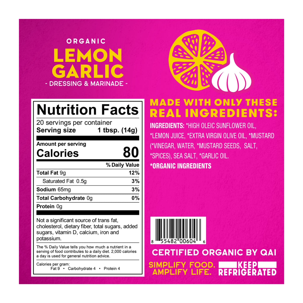 Organic Lemon Garlic - Tessemae's All Natural