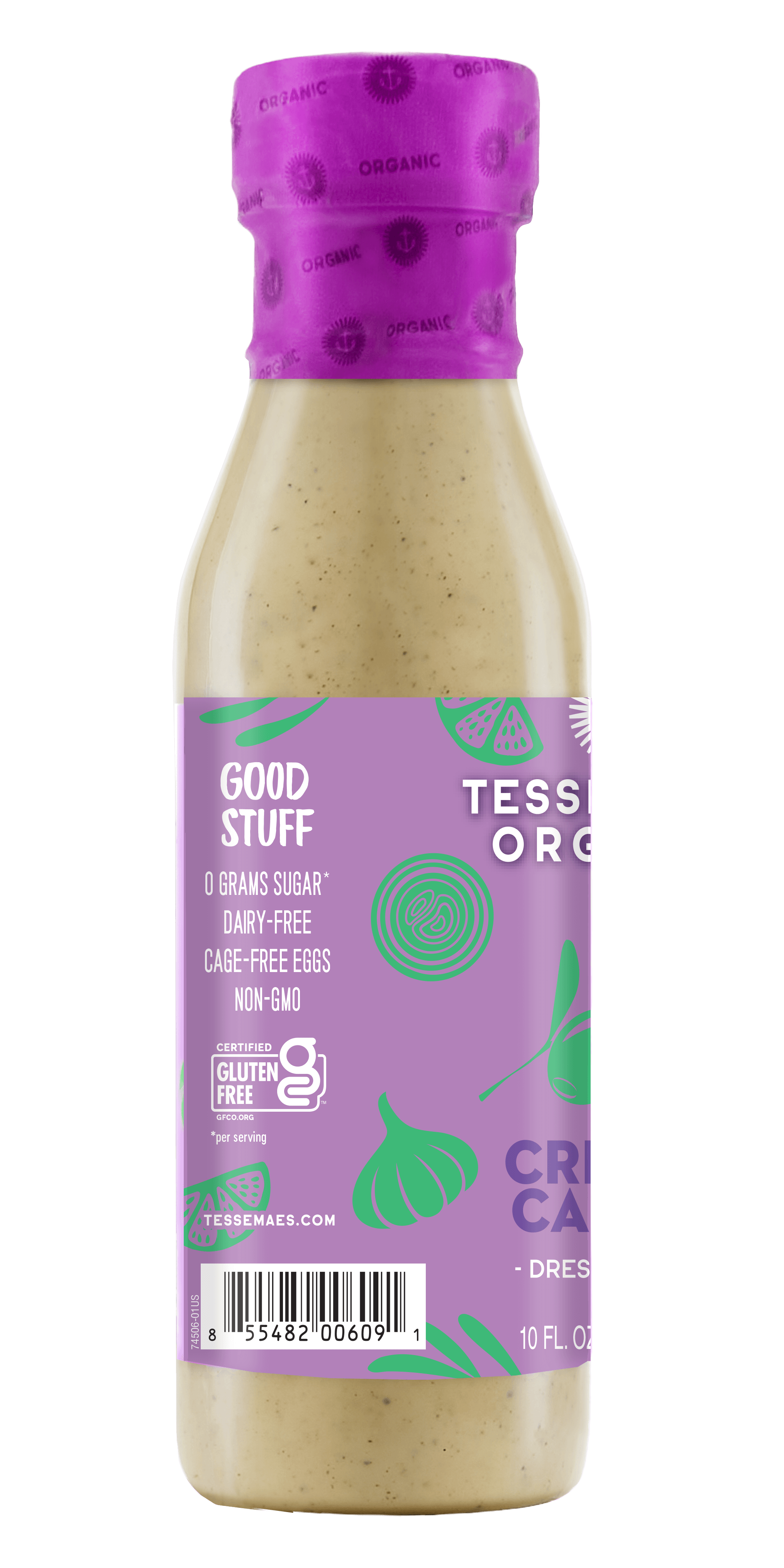 Tessemae's Organic Creamy Caesar Dressing 10 fl oz Bottle Tessemae's Organic Creamy Caesar Dressing 10 fl oz Bottle