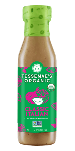 Tessemae's Organic Italian Salad Dressing 6-Pack - Dairy Free & Gluten Free Vinaigrette